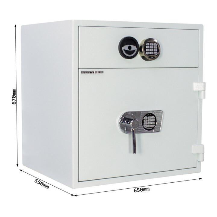 E/D/E Coffre-fort d’insertion pour meubles D1-70 serrure électronique gris clair