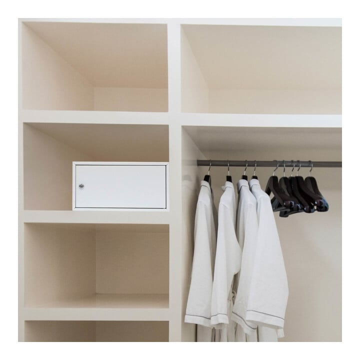 E/D/E Coffre-fort encastrable Home Case 4 serrure à cylindre gris clair
