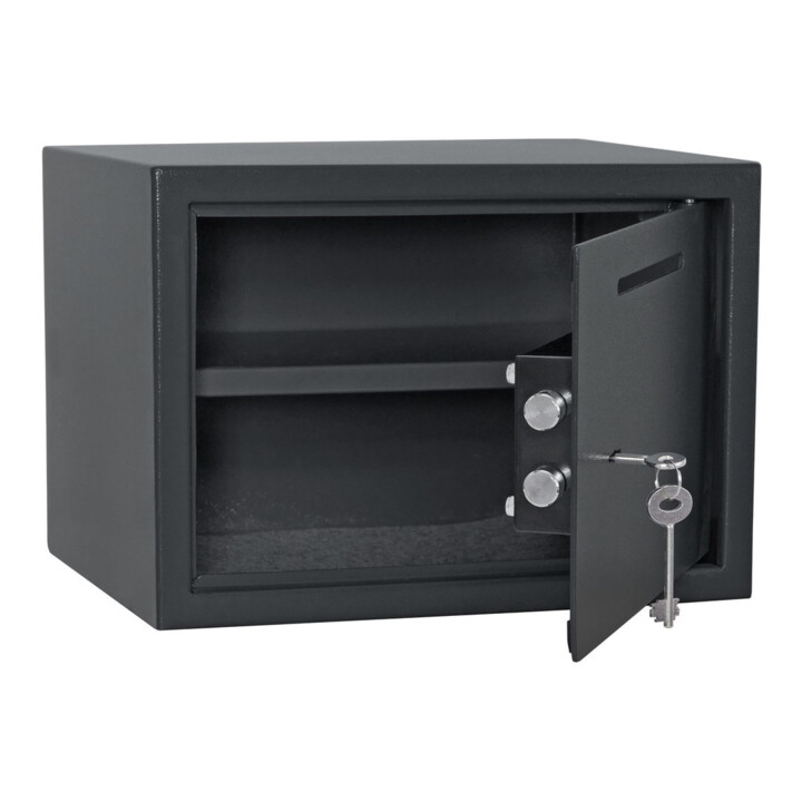 E/D/E Coffre-fort encastrable Jupiter 3 avec fente, serrure à double panneton, anthracite