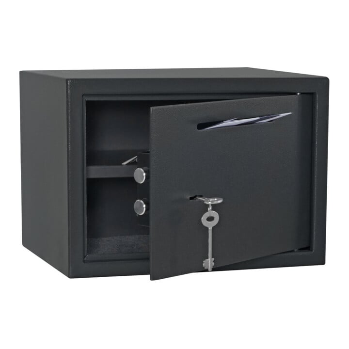 E/D/E Coffre-fort encastrable Jupiter 3 avec fente, serrure à double panneton, anthracite