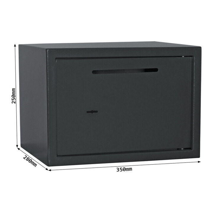 E/D/E Coffre-fort encastrable Jupiter 3 avec fente, serrure à double panneton, anthracite