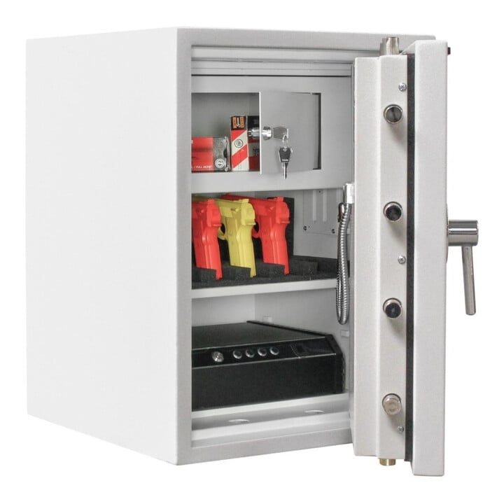 E/D/E Coffre-fort ignifuge DO65 Diamant Super Premium serrure électronique gris clair 70 l