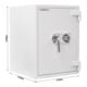 E/D/E Coffre-fort ignifuge DO65 Diamant Super Premium serrure électronique gris clair 70 l