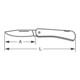 E/D/E Couteau de jardinier 180 mm lame en acier inoxydable