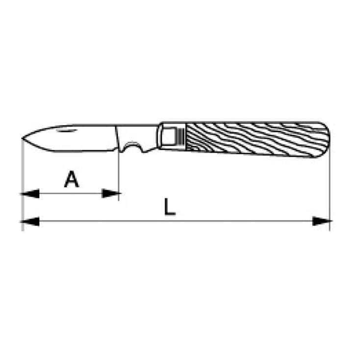 E/D/E Couteau d'électricien pliant avec manche en bois