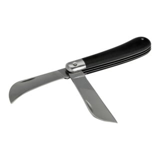 E/D/E Couteau d'électricien pliant avec manche plastique 2 lames