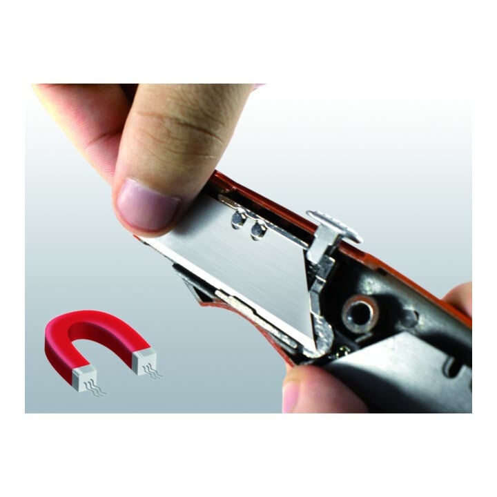E/D/E Cuttermesser einziehbare Klinge Aluminiumgehäuse magnetisch