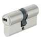 E/D/E Cylindre de porte PDZ EC550 BL45/45 N+G 3 clés réversibles laiton mat nickelé