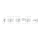 E/D/E Cylindre de porte PDZ EC550 BL45/45 N+G 3 clés réversibles laiton mat nickelé