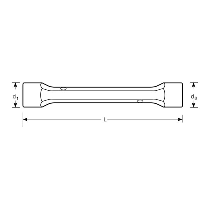 E/D/E Doppel-Steckschlüssel 6K ant SW 10 x 11mm Sb-Verpackung