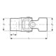 E/D/E Douille à cliquet articulée 1/4" 12 pans SW 7/3