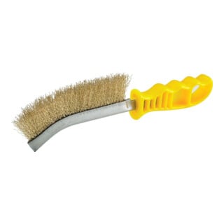 E/D/E Drahthandbürste Universal 280 x 25 mm Messingdraht gewellt Kunststoffgriff