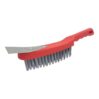 E/D/E Drahthandbürste Universal Stahldraht glatt Kunststoffkörper Schaber 290 x 15 mm