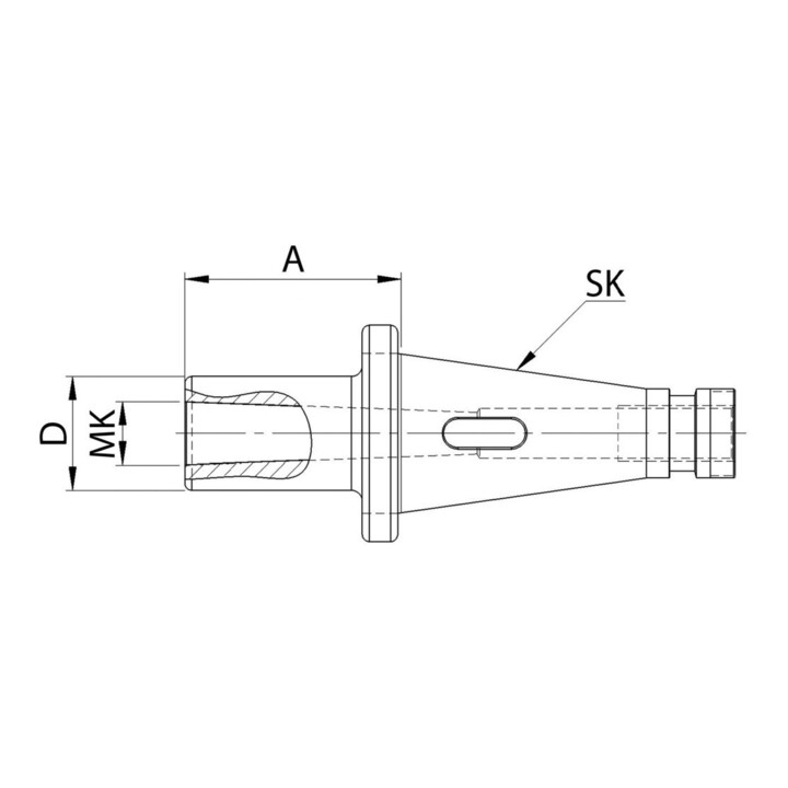 E/D/E Einsatzhülse DIN2080 Form D SK40/MK4 FORTIS