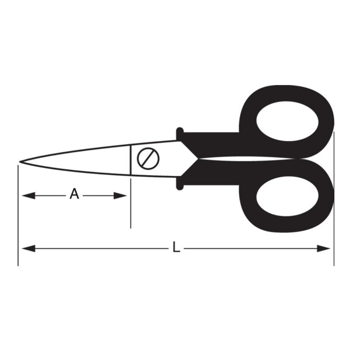 E/D/E Elektrikerschere 130mm Schnittlänge 45mm gezahnt