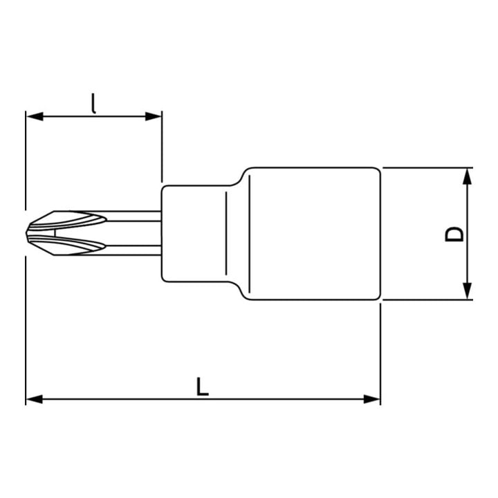 E/D/E Embout de tournevis 3/8" PH-1