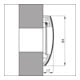 E/D/E Fente de boîte aux lettres inox avec clapet et brosse acier argent 340 × 85 × 17 mm