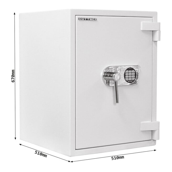 E/D/E Feuerschutztresor DO65 Diamant Super Premium elektronisches Schloss lichtgrau 70 l