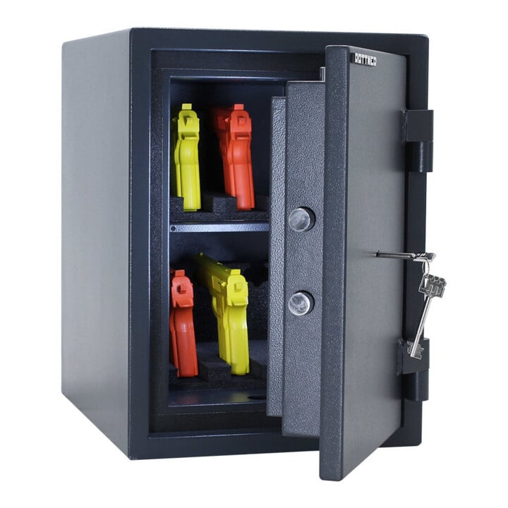E/D/E Feuerschutztresor Fire Hero 50 serrure à double panneton anthracite