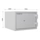 E/D/E Feuerschutztresor Fire Safe 30 grau Doppelbartschloss