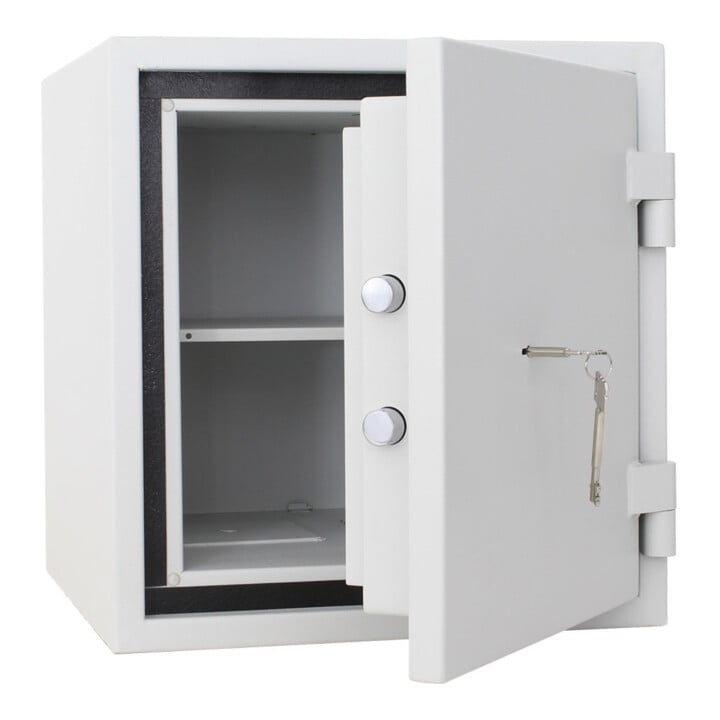 E/D/E Feuerschutztresor Fire Safe 40 serrure à double panneton gris clair