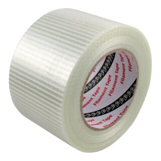 E/D/E Filament-Klebeband 75mmx50m verstärkt transparent synthet. Kautschukkleber