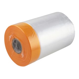 E/D/E Film de protection avec bord adhésif en crêpe de précision 550 mm x 33 m transparent/orange