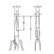 E/D/E Flachzange Ergo brüniert Flache Backen 135mm