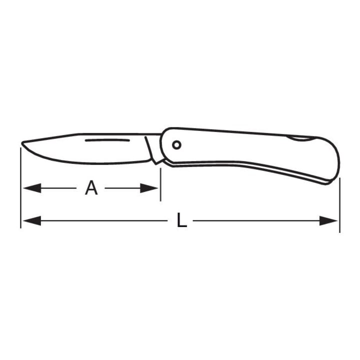 E/D/E Gärtnermesser 180mm Edelstahlklinge