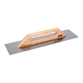 E/D/E Glättkelle Holzgriff Edelstahlblatt rechteckig