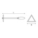 E/D/E Grattoir triangulaire 450 mm antidéflagrant