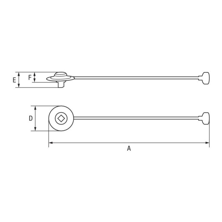 E/D/E Indicateur d’angle de rotation 1/2" 465 mm avec aimant