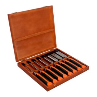 E/D/E Jeu de ciseaux à bois 8 pièces 6-36 mm coffret bois