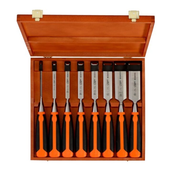 E/D/E Jeu de ciseaux à bois 8 pièces 6-36 mm coffret bois