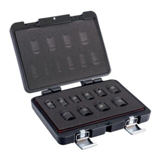 E/D/E Jeu de clés à douille Kraft 1/2" pouce 10 pièces