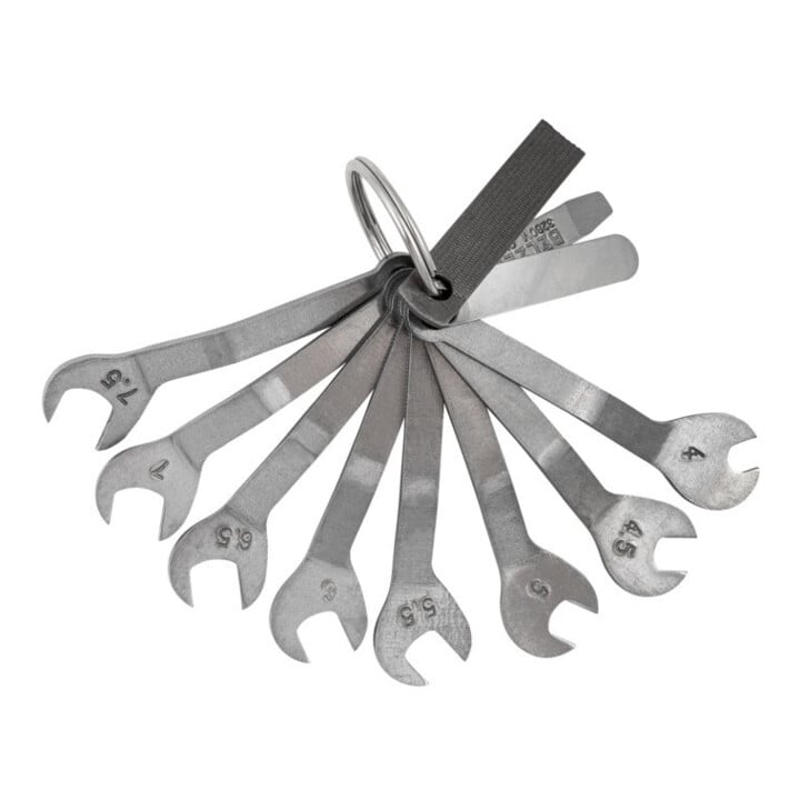 E/D/E Jeu de clés magnétiques 8 pièces 4-7,5 mm avec lime, gabarit, tournevis