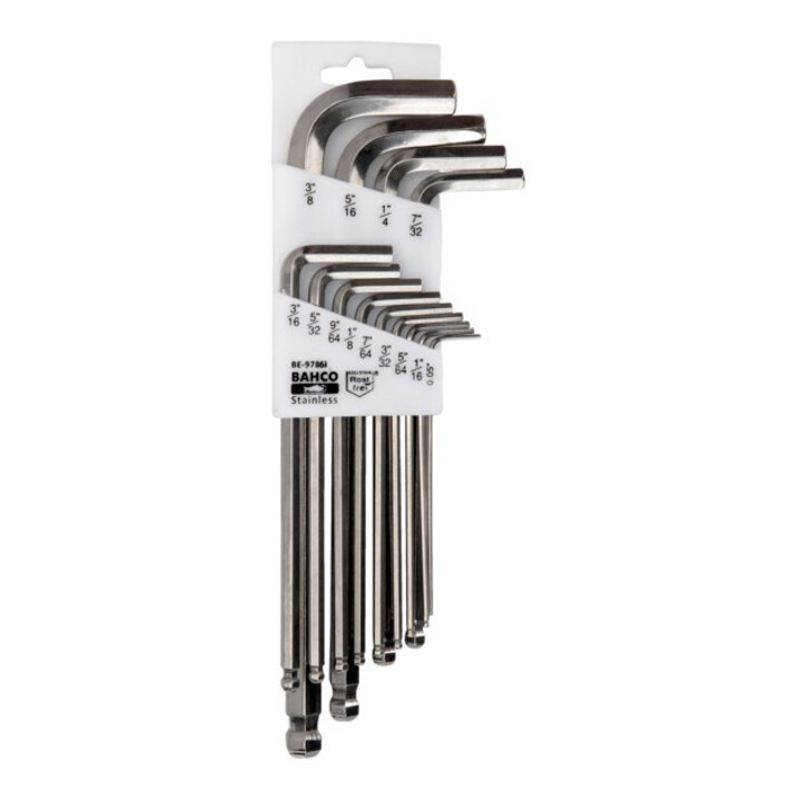 E/D/E Jeu de tournevis d'angle 12 pièces acier inoxydable tête sphérique longue