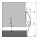 E/D/E Joint de seuil de porte inox 1000 mm argent acier 40 mm H 9 mm épaisseur