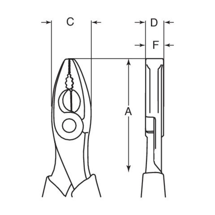 E/D/E Kombizange 160mm funkenfrei