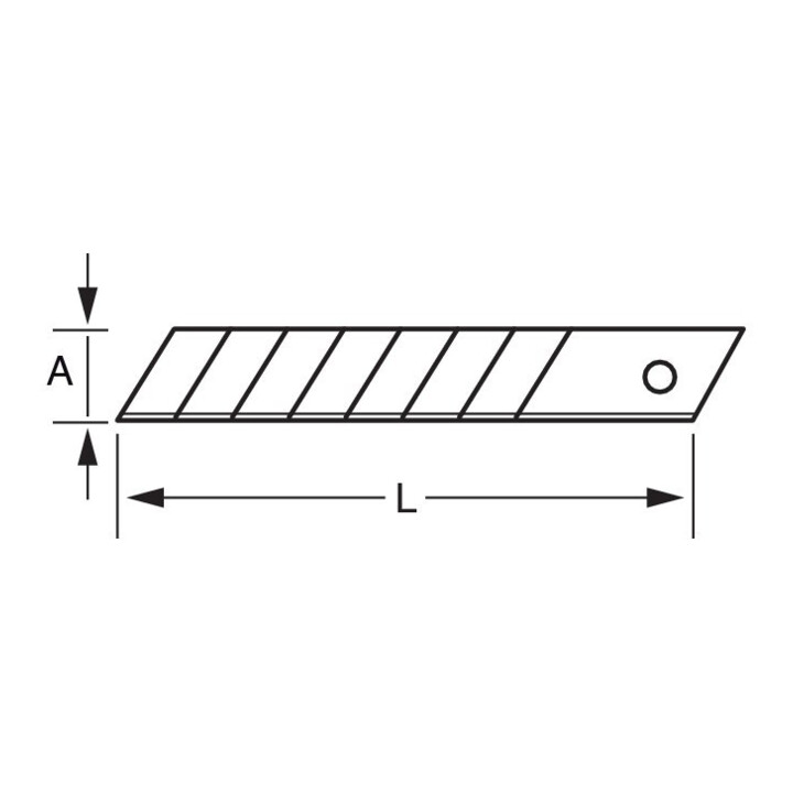 E/D/E Lame de coupe 18 mm 10 pièces en distributeur