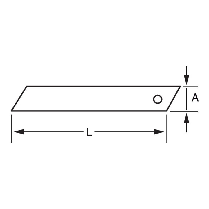 E/D/E Lame de coupe 18 mm 5 pièces en distributeur