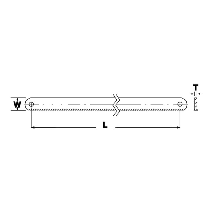 E/D/E Lame de scie à main HSS Sandcut 300 mm 24 dents 2 pièces pack
