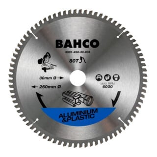 E/D/E Lame de scie circulaire 250 mm 80 dents denture trapézoïdale pour alu et plastique