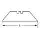 E/D/E Lame trapézoïdale 60x19 mm acier au carbone 5 lames de rechange