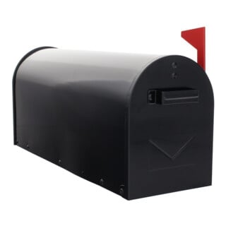 E/D/E Mailbox T00217 Stahl pulverbeschichtet schwarz 165 x 220 x 480mm