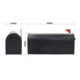E/D/E Mailbox T00217 Stahl pulverbeschichtet schwarz 165 x 220 x 480mm