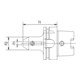 E/D/E Mandrin de serrage de surface DIN69893A HSK-A63 12mm I80mm KKS FORTIS