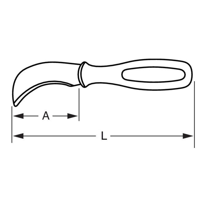 E/D/E Messer Mit Hakenklinge 2-Komponentengriff
