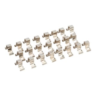 E/D/E Metall-Clips 1/4" Einsätze Rail-187 264 vernickelt Federstahl