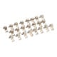 E/D/E Metall-Clips 1/4" Einsätze Rail-187 264 vernickelt Federstahl